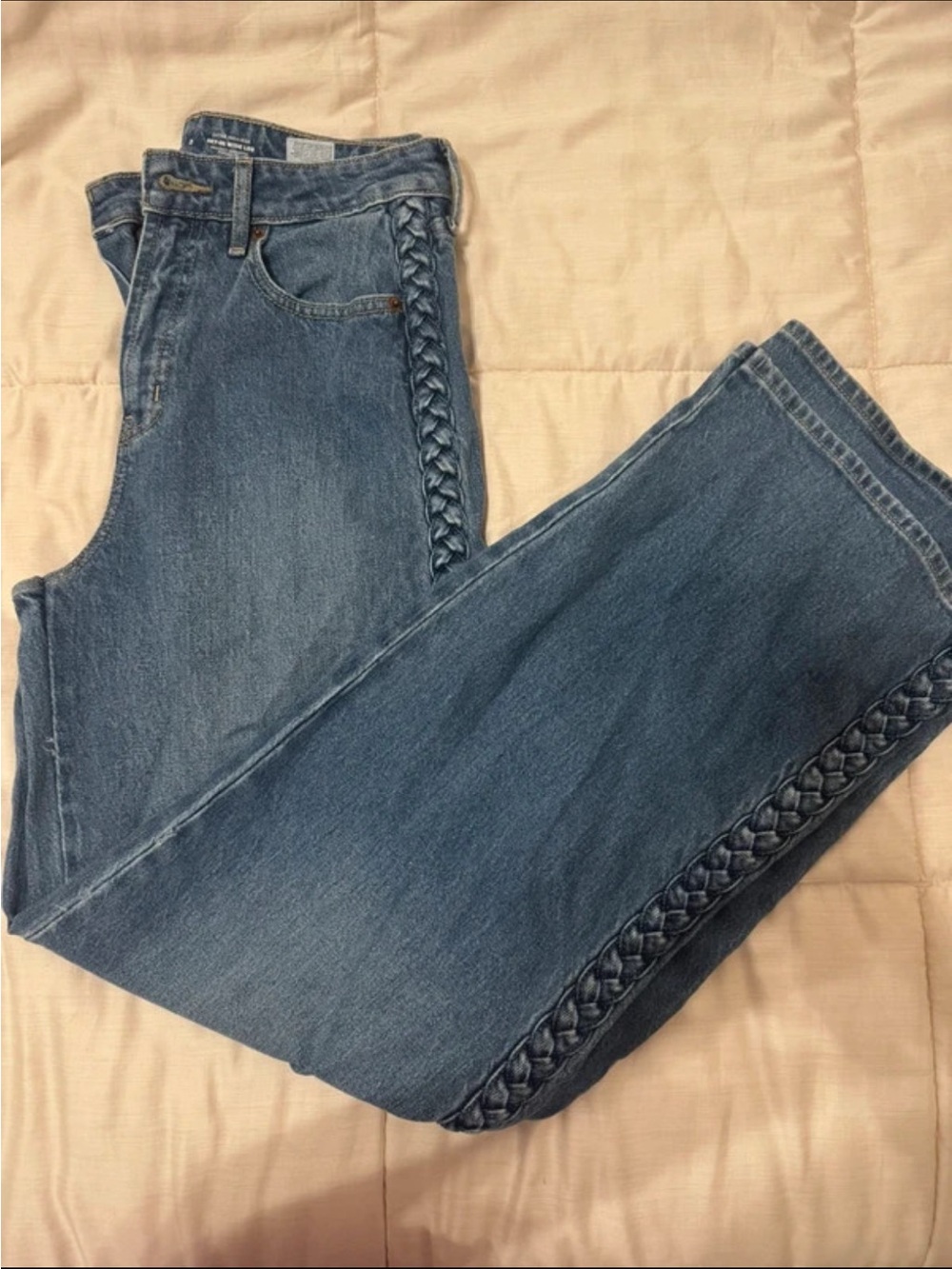 Old Navy Women’s Blue Braided Side-Trim Jeans